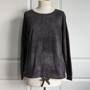 Barefoot Dreams Pullover Top Slouchy CozyChic Ultra Lite® Knit Carbon M NWT